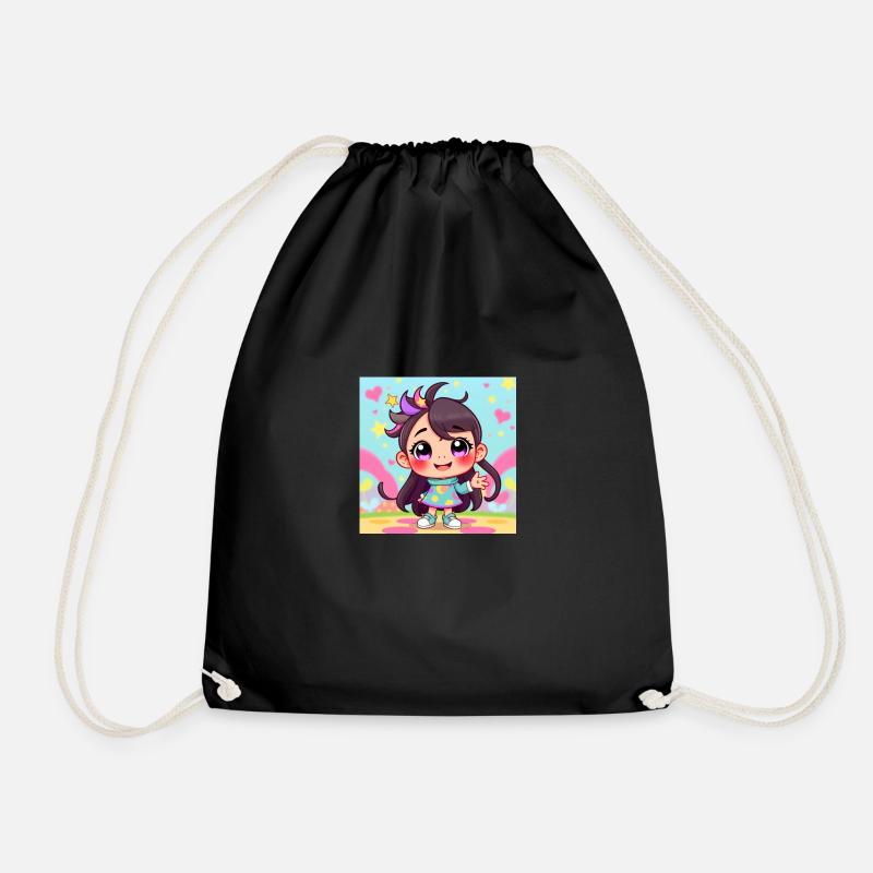 Sweet A - Drawstring Bag - black