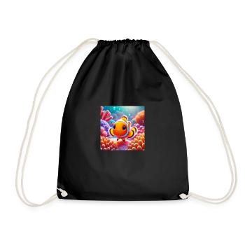 Clownfisch - Baby - Turnbeutel - Schwarz - Vorne