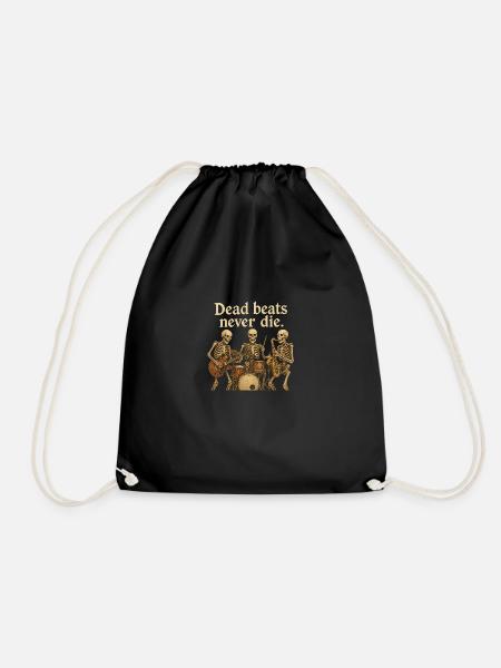Skeletons - Drawstring Bag - black