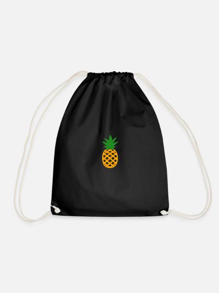Pineapple. - Drawstring Bag - black