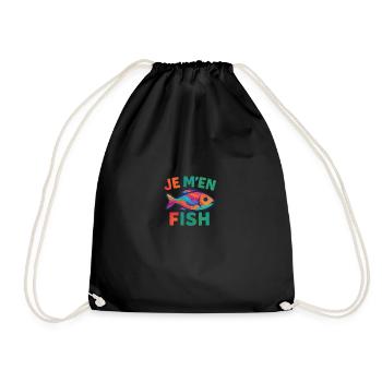 I don't care and it suits me very well - Drawstring Bag - black - Front