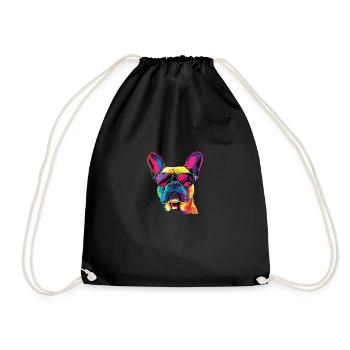 French Bulldog - Turnbeutel - Schwarz - Vorne