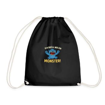 Folie du monstre rugissant - Sac de sport léger - noir - Devant