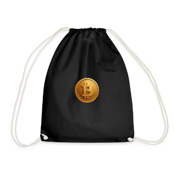 Bitcoin - Drawstring Bag - black - Front