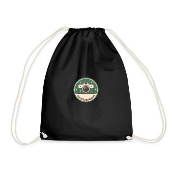 Film camera - Drawstring Bag - black - Front