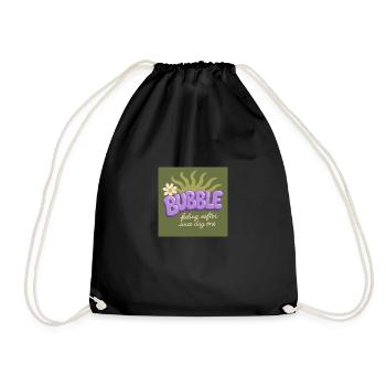 BUBBLE – Feeling Softer Since Day One - Drawstring Bag - black - Front