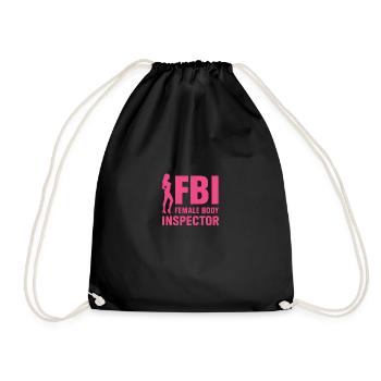 FBI Female Body Inspector - Drawstring Bag - black - Front