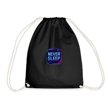 Never Sleep - Drawstring Bag - black - Front
