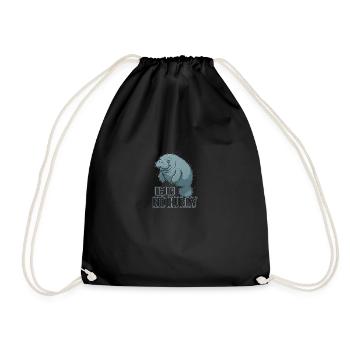 Manatee - no hurry - Turnbeutel - Schwarz - Vorne