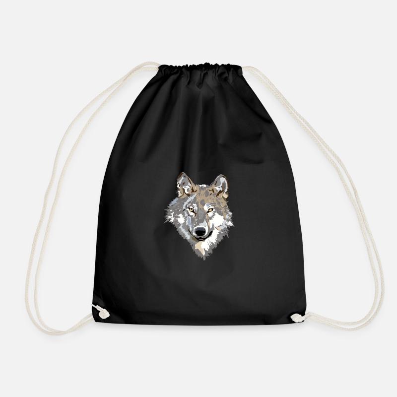 Wolf - Turnbeutel - Schwarz