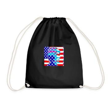 America - Turnbeutel - Schwarz - Vorne
