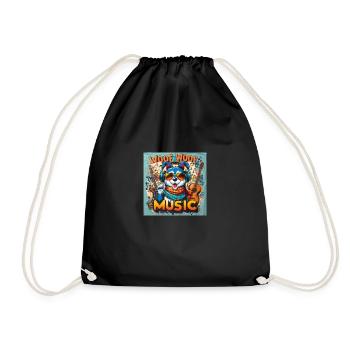 the music of the dog - Drawstring Bag - black - Front