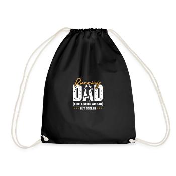 Running Dad Like A Regular Dad But Cooler Motif - Drawstring Bag - black - Front