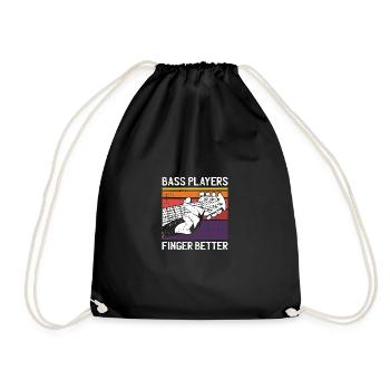 Bass Players Finger Better motif for one - Drawstring Bag - black - Front