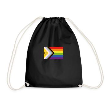 Drapeau de la fierté inclusive intersexe svg - Sac de sport léger - noir - Devant
