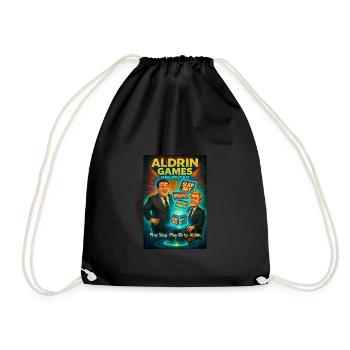 Aldrin Games Unlimited – Kultig! - Turnbeutel - Schwarz - Vorne