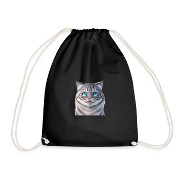 The White Cat - Drawstring Bag - black - Front