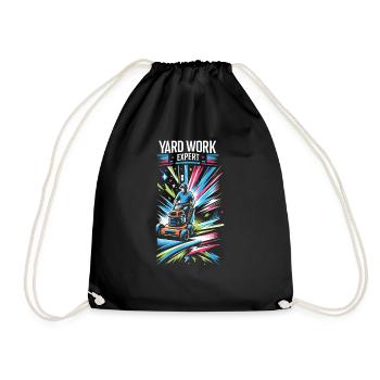 Yard Work Expert 15 - Drawstring Bag - black - Front