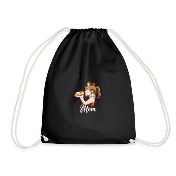 Guinea pig family with mom - Drawstring Bag - black - Front