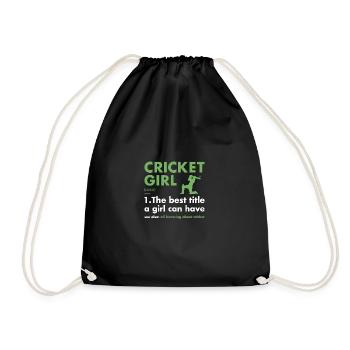 Sport Girl Définition Cricket - Sac de sport léger - noir - Devant