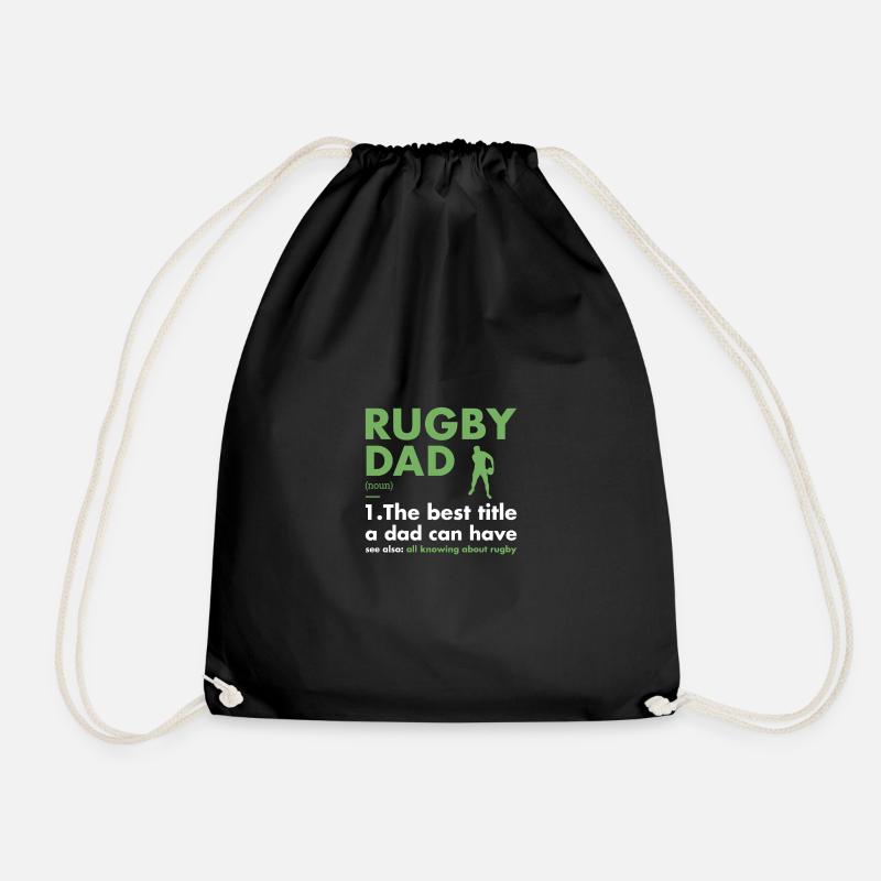 Sport Dad Definition Rugby - Turnbeutel - Schwarz