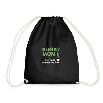 Sport Mom Definition Rugby - Turnbeutel - Schwarz - Vorne