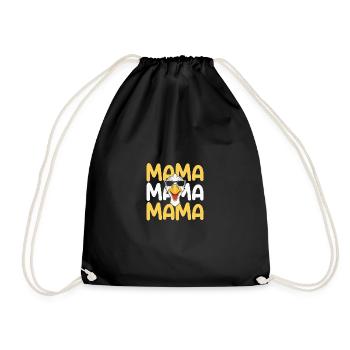 Mama Mutter Gans - Turnbeutel - Schwarz - Vorne
