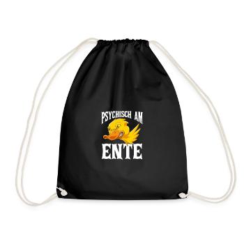 Psychically on the duck - Drawstring Bag - black - Front