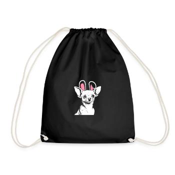 Chien Lapin Chihuahua - Sac de sport léger - noir - Devant