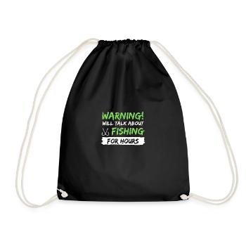 pêche canne à poisson idée cadeau pêche dicton - Sac de sport léger - noir - Devant