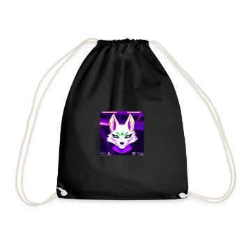 Kitsun Vaporwave Japonais Kami Vaporwave Kitsune - Sac de sport léger - noir - Devant