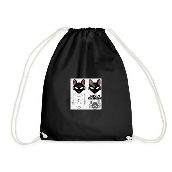Kitsun Vaporwave Japonais Kami Vaporwave Kitsune - Sac de sport léger - noir - Devant