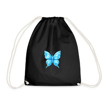 Papillon en diamant | Élégance géométrique - Sac de sport léger - noir - Devant