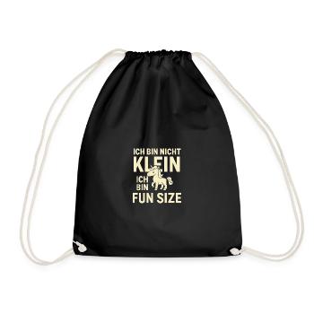Ich bin nicht klein Einhorn Fun Size - Turnbeutel - Schwarz - Vorne