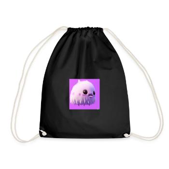 Fluffy Monster - Drawstring Bag - black - Front