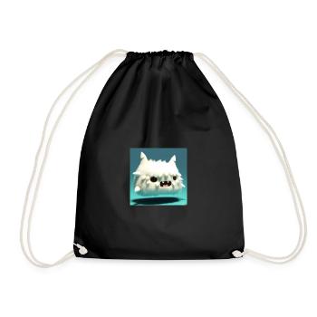 Fluffy Monster - Drawstring Bag - black - Front