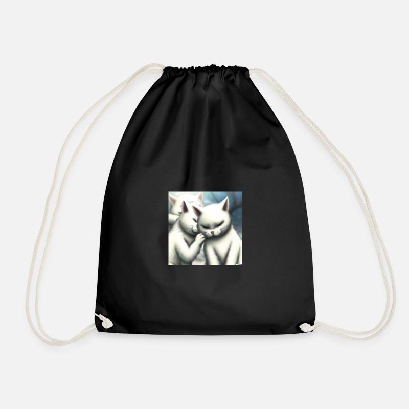 Katzen - Turnbeutel - Schwarz