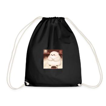 Fluffy animal - Drawstring Bag - black - Front