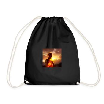 Sunset Man Guy Boy Sun - Sac de sport léger - noir - Devant