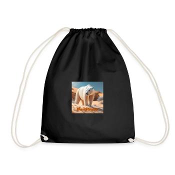 Ours polaire en danger - Sac de sport léger - noir - Devant