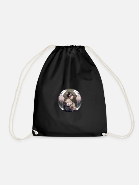 JapanArt00 - Drawstring Bag - black