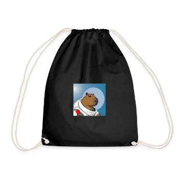 Capy-Astronaut - Turnbeutel - Schwarz - Vorne