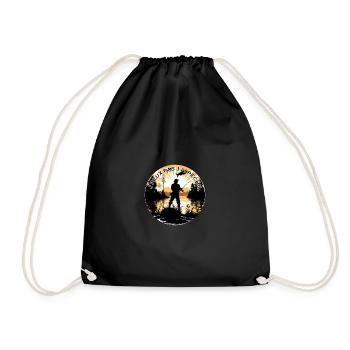 je peux pas j'ai pêche - Sac de sport léger - noir - Devant