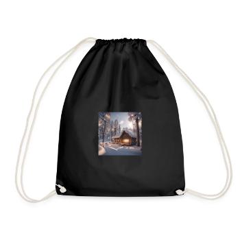 Plongez dans la magie de l'hiver - Sac de sport léger - noir - Devant