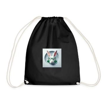 Lapin de Pâques avec décoration de Noël verte - Sac de sport léger - noir - Devant