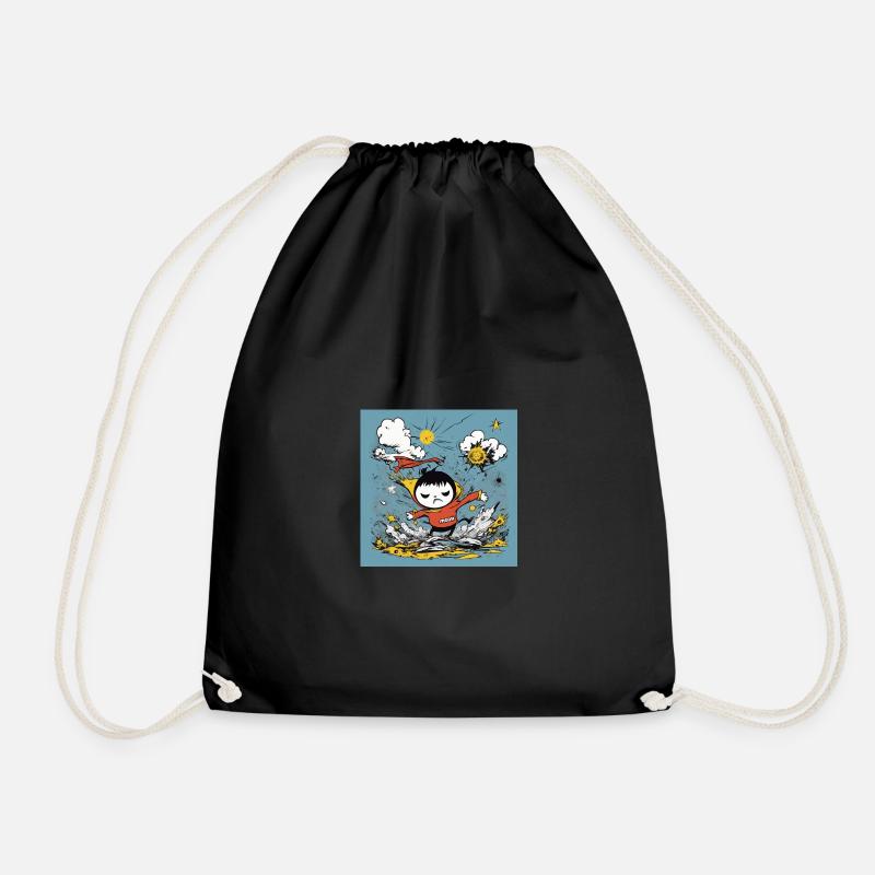 Hero, carpet, flying - Drawstring Bag - black