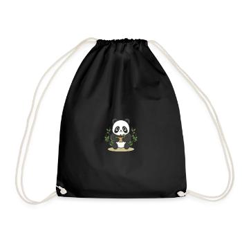 panda kawai - Sac de sport léger - noir - Devant