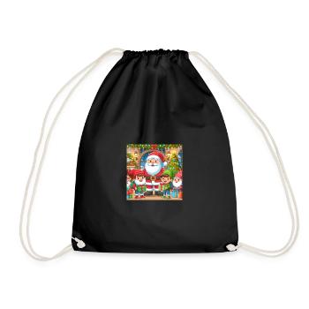 Christmas Design 10 - Drawstring Bag - black - Front