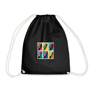 Glace sur le Style Popsicle Pop Art II - Sac de sport léger - noir - Devant