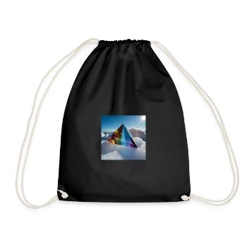 Rainbow crystal prism. Captivating,eye-catching - Drawstring Bag - black - Front